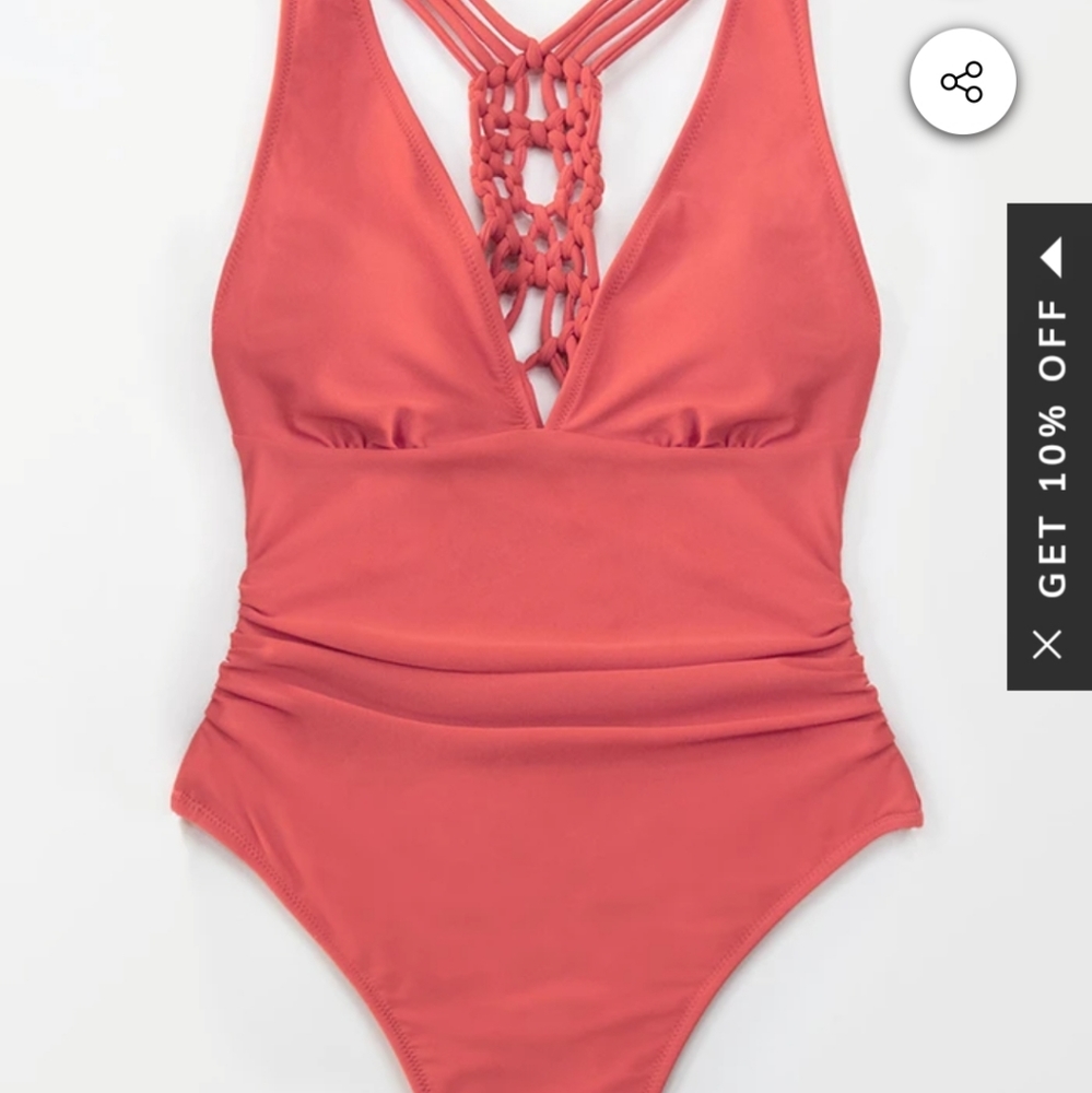 NWT Cupshe Coral One Piece Swimsuit